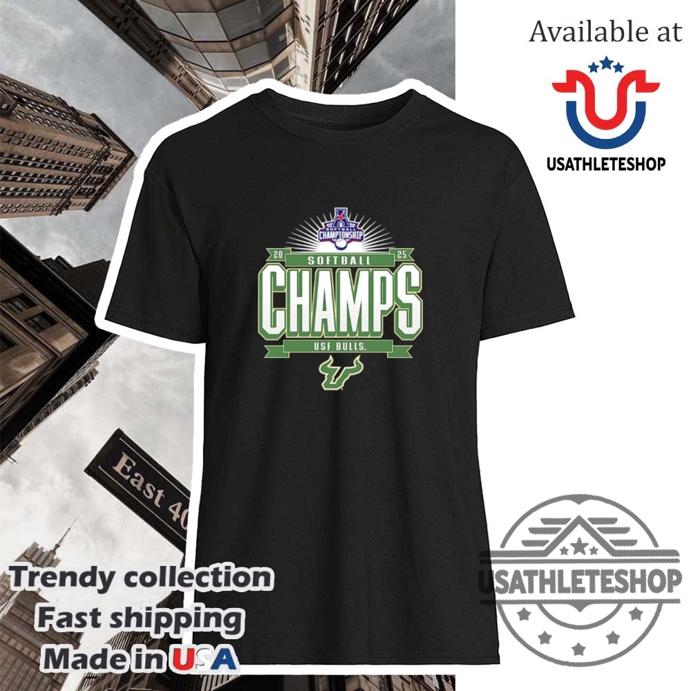 "Top New York T-Shirts: Yankees & Knicks Logo Tees Collection" 33 South Florida Bulls 2025 Aac Softball Tournament Champions Tshirts