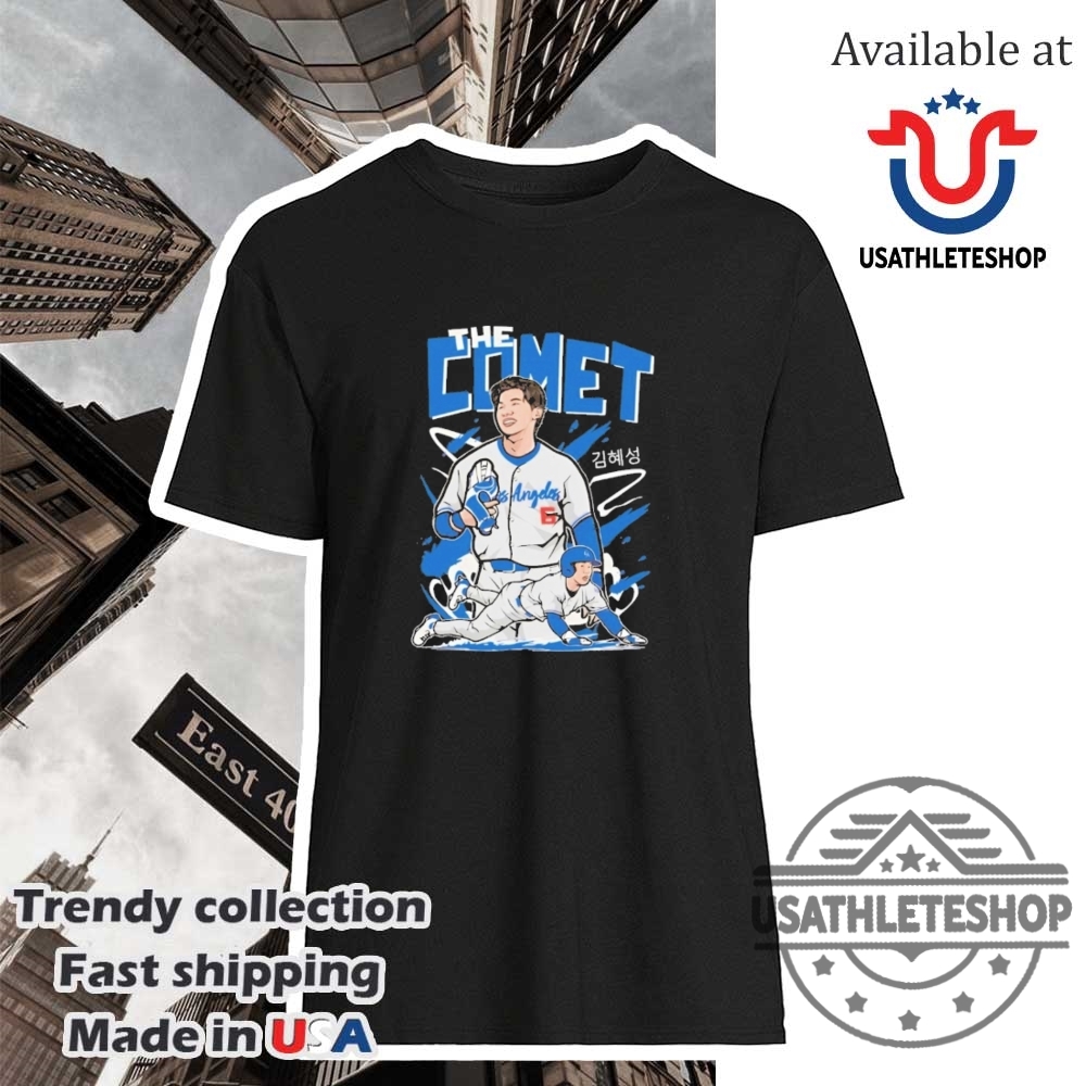 "Top New York T-Shirts: Yankees & Knicks Logo Tees Collection" 38 Hyeseong Kim The Comet Dodgers Shirt