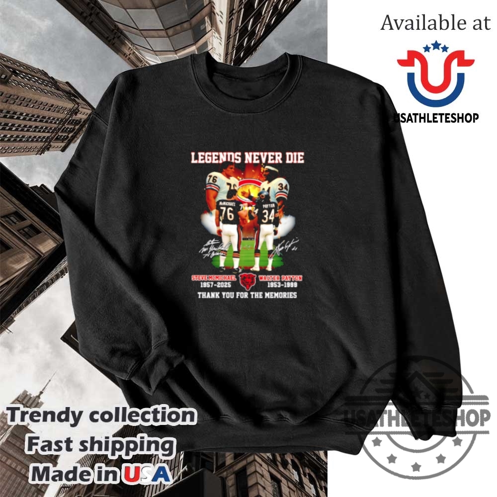 Steve Mcmichael And Walter Payton Legend Never Die Thank You Shirt 5 Steve McMichael and Walter Payton Legend never die thank you shirt