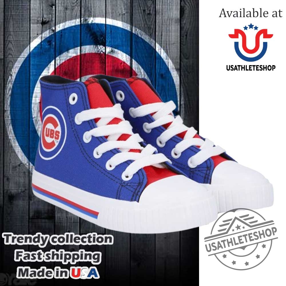 "Top Chicago Cubs Sneakers: Stylish Fan Shoes for Men & Women" 2 Chicago Cubs High Top Sneakers Classic Canvas Baseball Fan Shoes For Men And Women