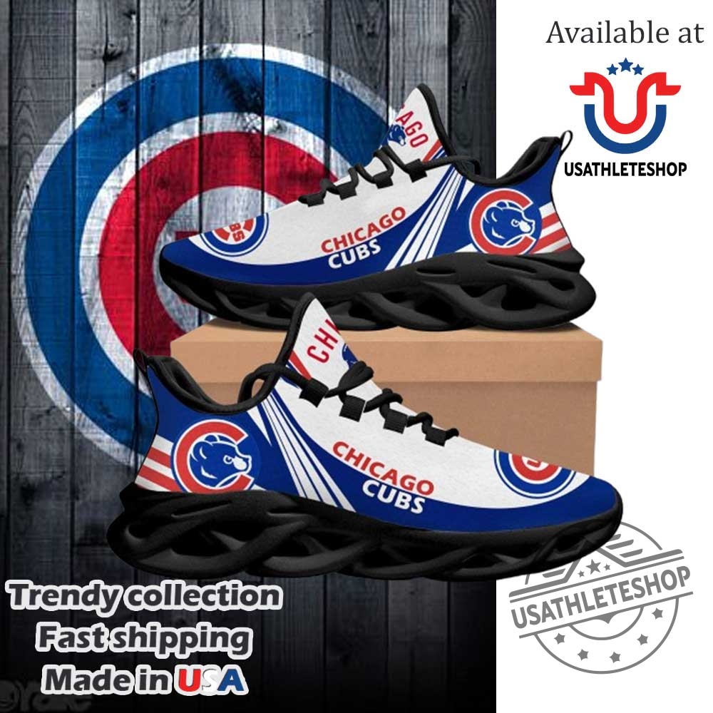 "Top Chicago Cubs Sneakers: Stylish Fan Shoes for Men & Women" 6 Chicago Cubs Max Soul Sneaker Running Shoes Black Sole