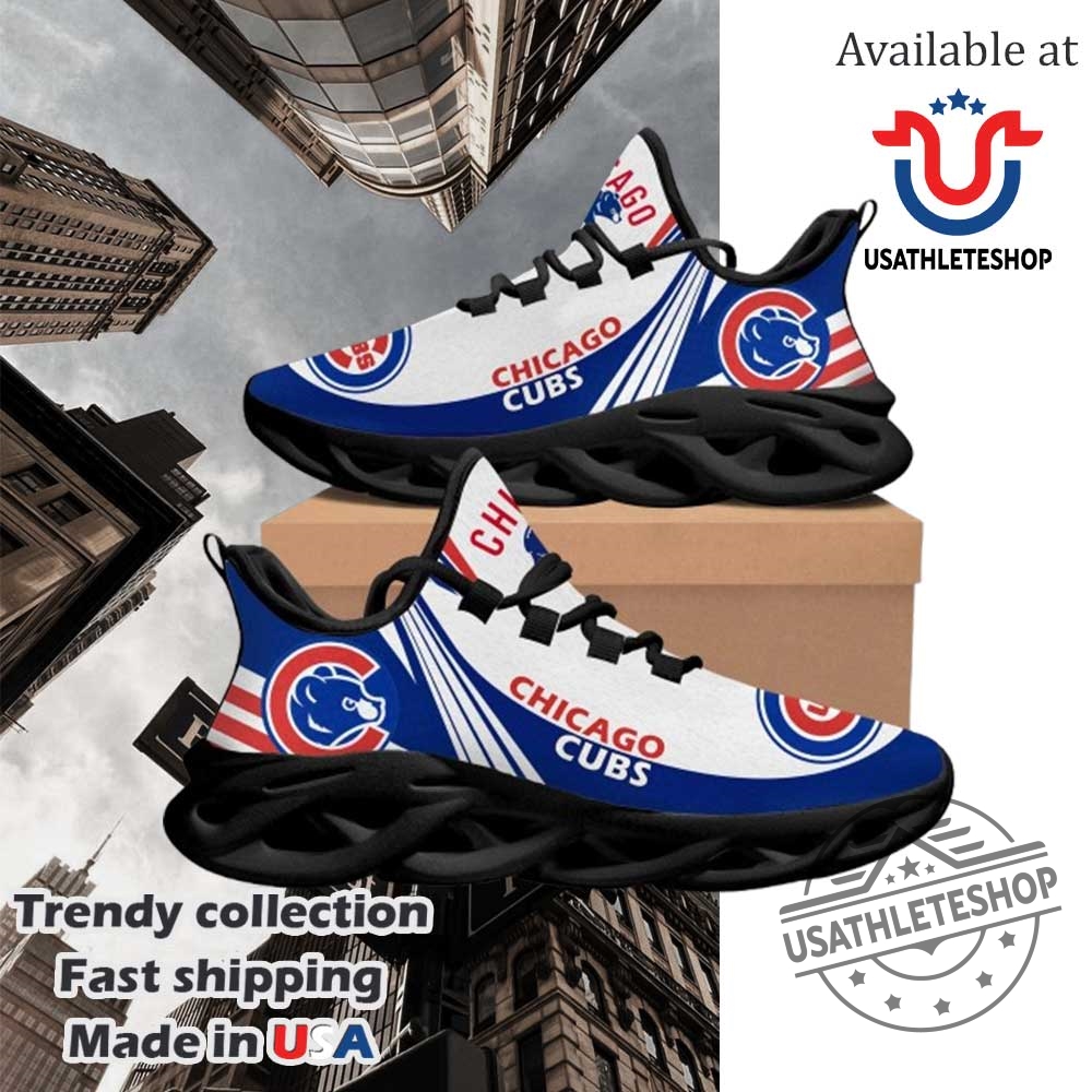 Chicago Cubs Max Soul Sneaker Running Shoes Black Sole 3 Chicago Cubs Max Soul Sneaker Running Shoes Black Sole