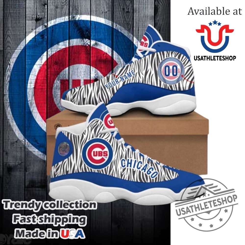 "Top Chicago Cubs Sneakers: Stylish Fan Shoes for Men & Women" 7 Custom Chicago Cubs High Top Sneakers Personalized Zebra Print Baseball Shoes For Fans