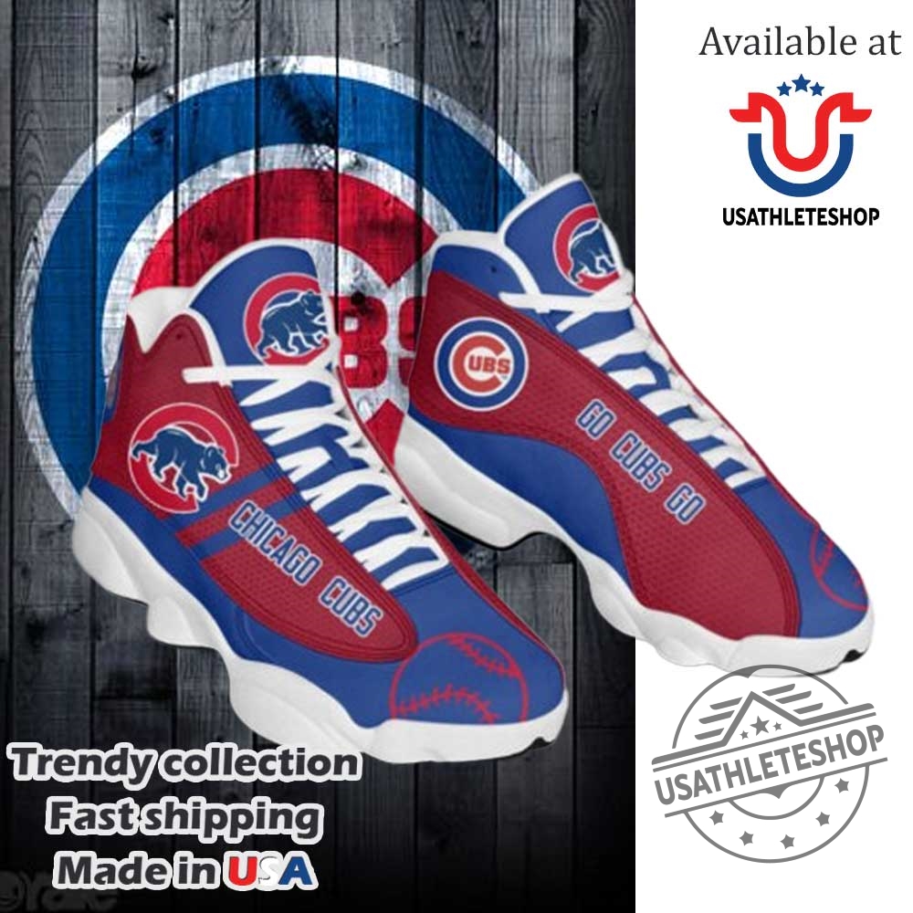 Chicago Cubs High Top Sneakers Red And Blue Baseball Shoes With Go Cubs Go Design 5 Chicago Cubs High Top Sneakers – Red and Blue Baseball Shoes with “Go Cubs Go” Design