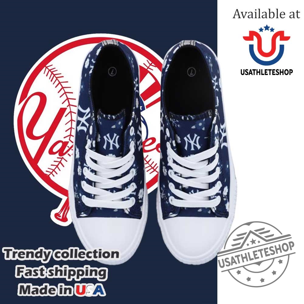 "Top Chicago Cubs Sneakers: Stylish Fan Shoes for Men & Women" 11 New York Yankees Floral Low Top Sneakers Cute Canvas Baseball Shoes For Women And Girls