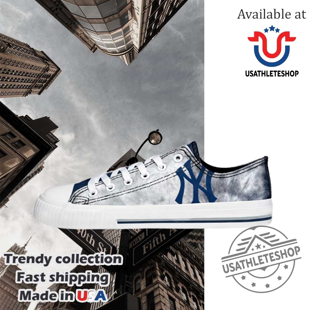 New York Yankees Tiedye Low Top Sneakers Distressed Canvas Baseball Shoes For Fans 6 New York Yankees Tie-Dye Low Top Sneakers – Distressed Canvas Baseball Shoes for Fans