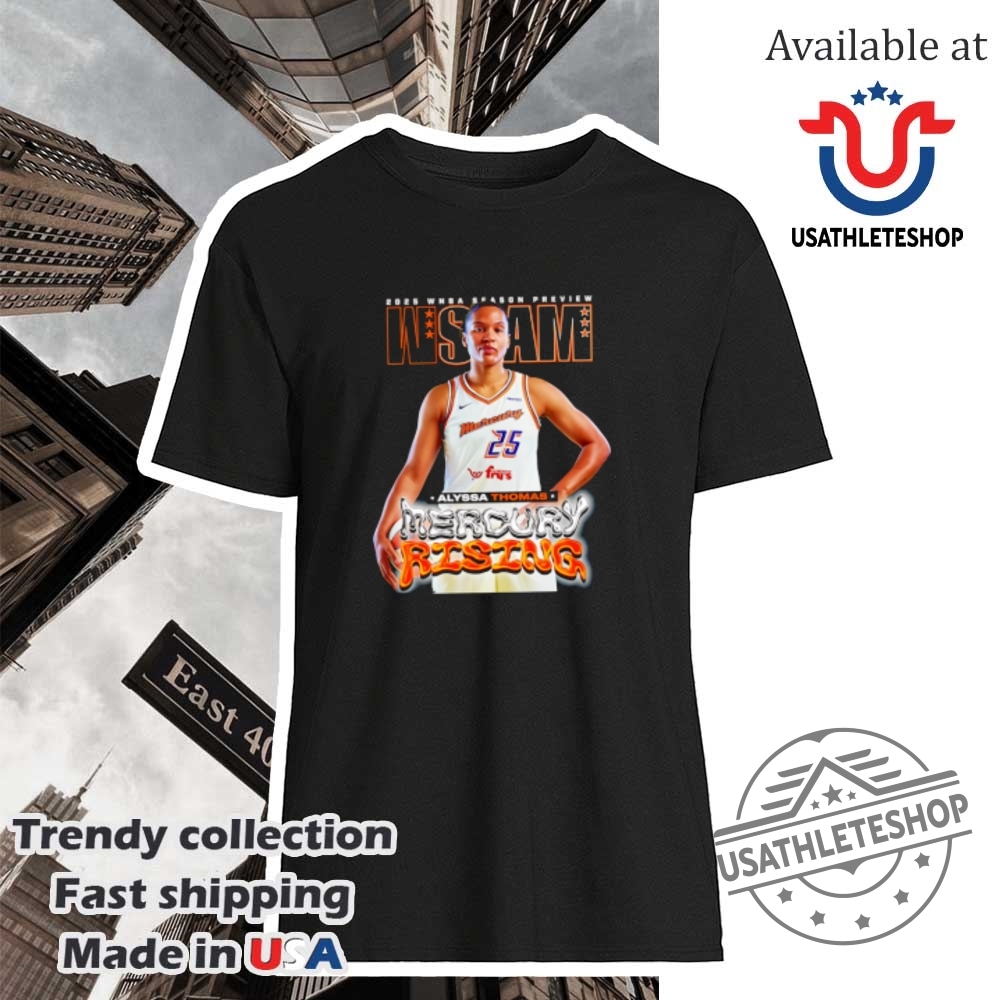 "Top WNBA and NBA Playoff T-Shirts for 2025 Season Preview" 2 Wslam Alyssa Thomas Mercury Rising Shirt