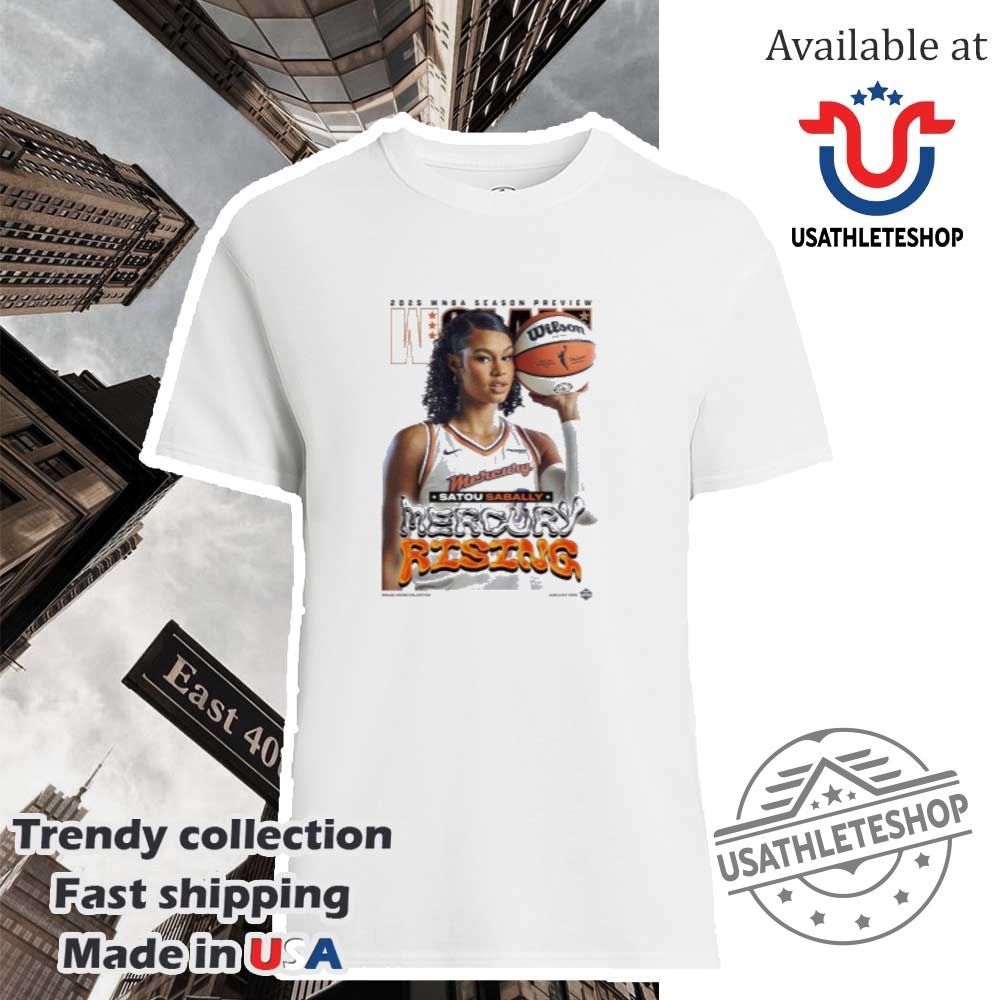 "Top WNBA and NBA Playoff T-Shirts for 2025 Season Preview" 3 Slam 256 Mercury Rising 2025 Wnba Season Preview Slam Satou Sabally Tshirt