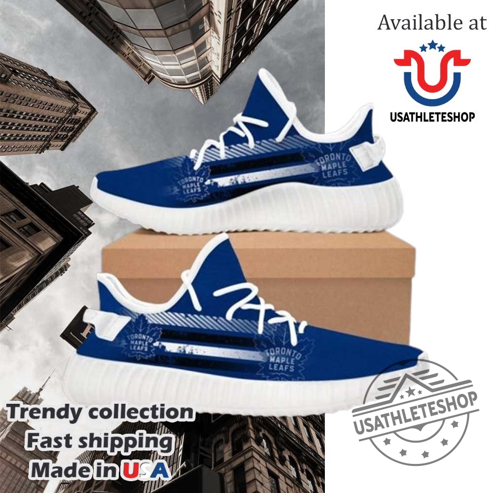 Nhl Toronto Maple Leafs Blue Yeezy Boost Sneakers 3 NHL Toronto Maple Leafs Blue Yeezy Boost Sneakers