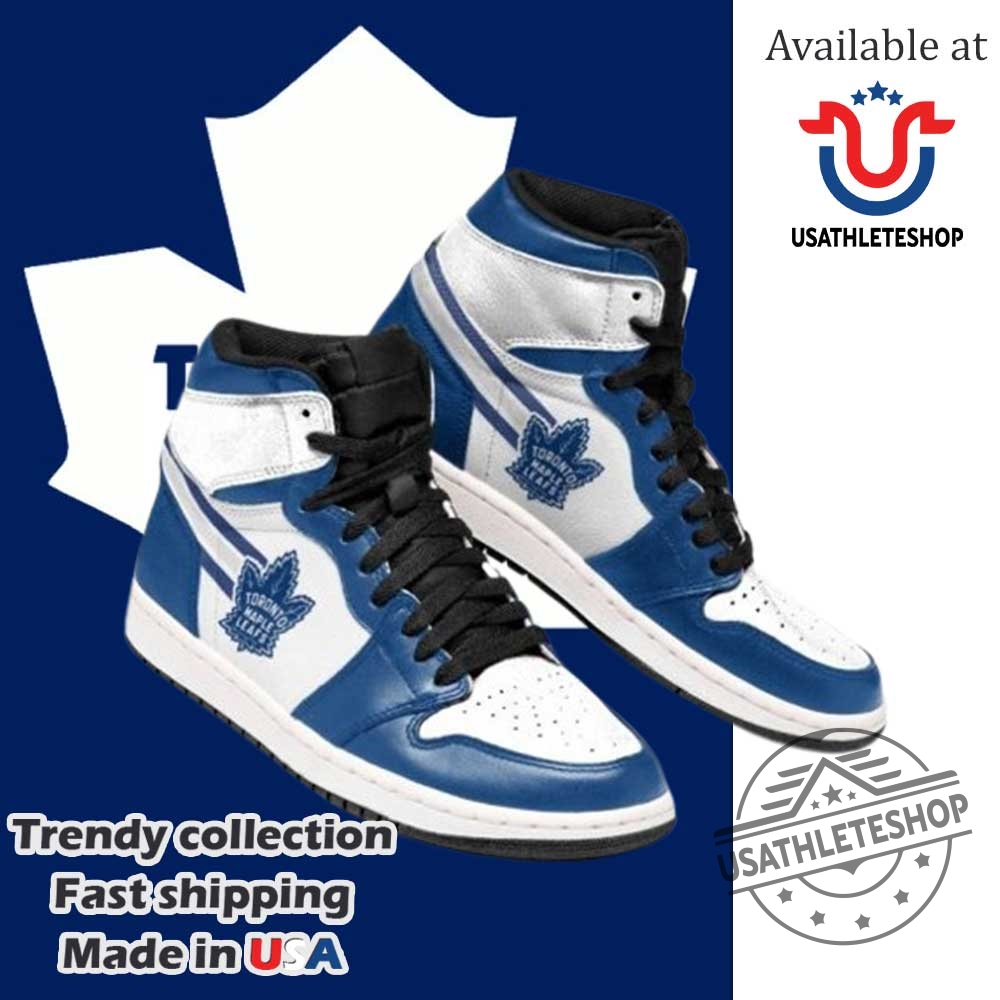"Top Custom Sneakers for Toronto Maple Leafs & NHL Fans" 5 Nhl Toronto Maple Leafs Blue White Air Jordan 1 High Sneakers