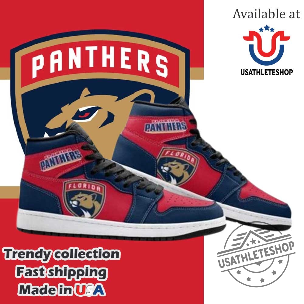 Nhl Florida Panthers Air Jordan 1 High Sneakers 4 NHL Florida Panthers Air Jordan 1 High Sneakers