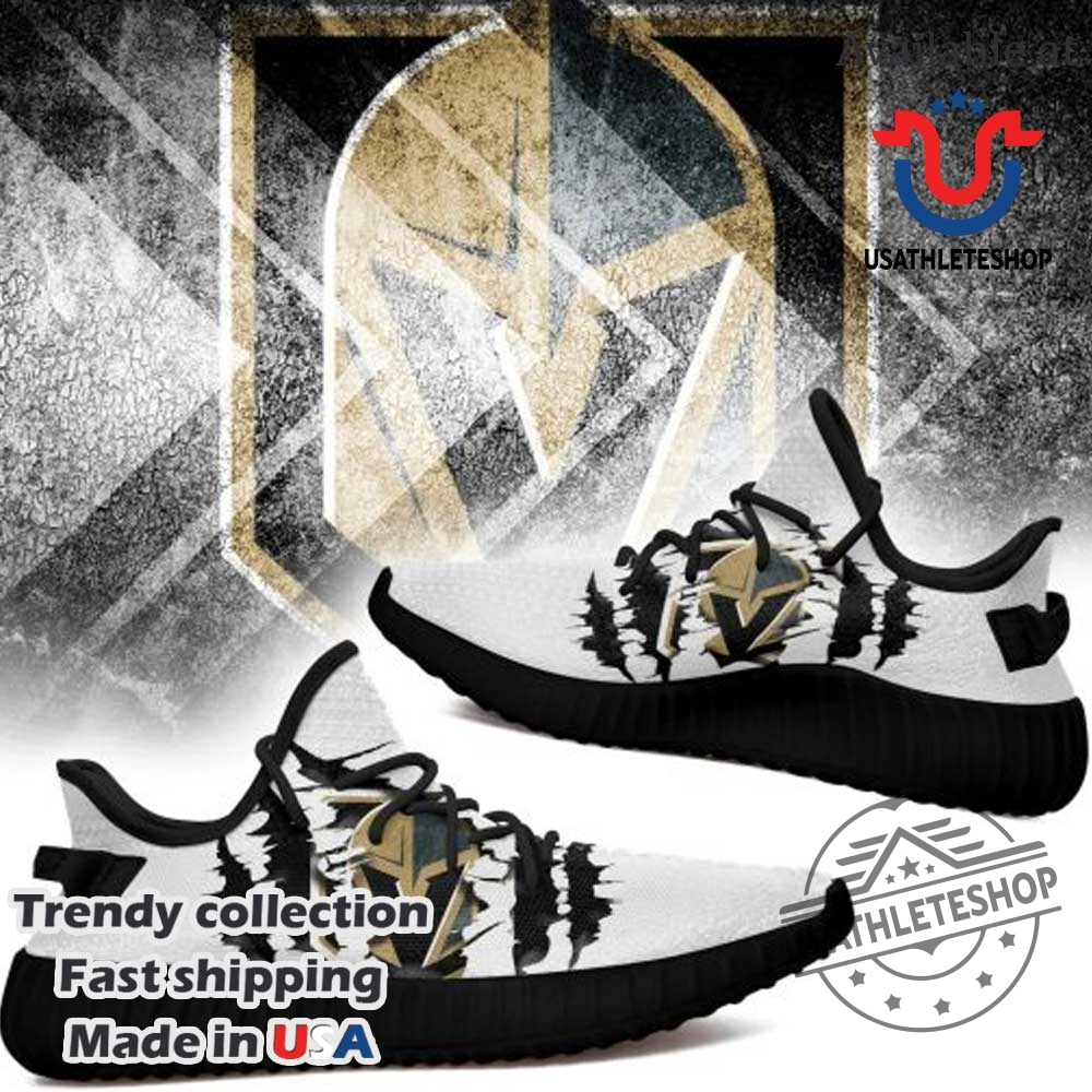 Nhl Vegas Golden Knights Tearing Open Logo Yeezy Boost Sneakers Black Sole 3 NHL Vegas Golden Knights Tearing Open Logo Yeezy Boost Sneakers Black Sole
