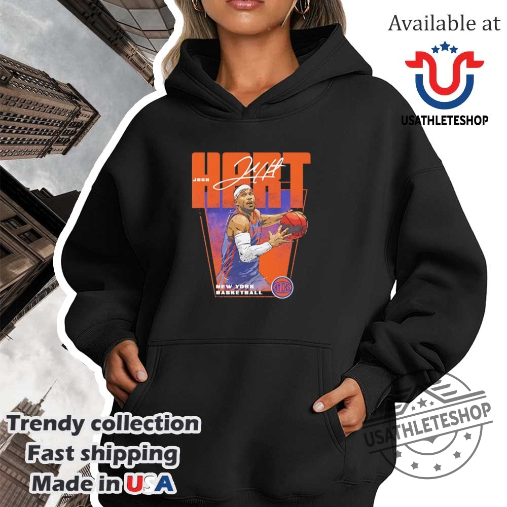 Josh Hart New York Knicks Basketball Signature Cartoon Shirt 4 Josh Hart New York Knicks basketball signature cartoon shirt