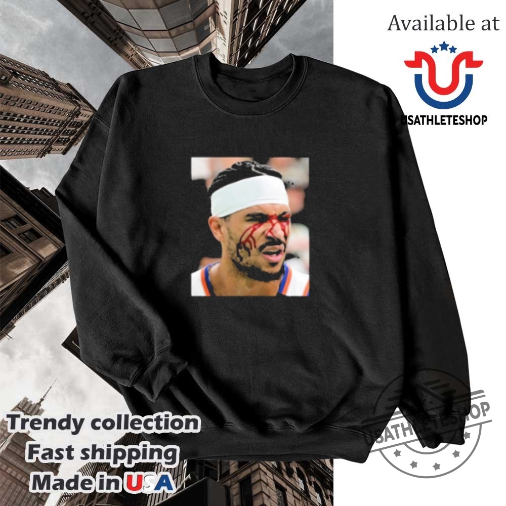 Josh Hart After Getting Elbowed In The Face New York Knicks Tshirts 5 Josh Hart After Getting Elbowed In The Face New York Knicks T-shirts