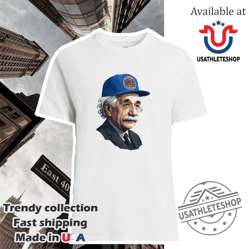 "Discover the Hottest New York Knicks Apparel: Top 5 Must-Have Shirts" 12 Einstein Knicks Fan Long Sleeve Tshirt