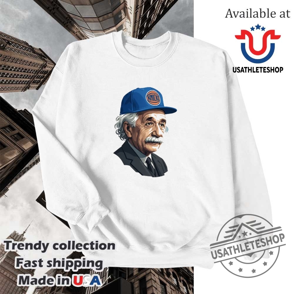 Einstein Knicks Fan Long Sleeve Tshirt 5 Einstein Knicks Fan Long Sleeve T-Shirt