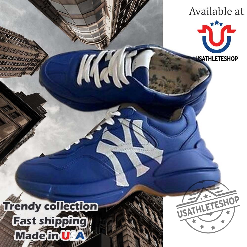 Vintage Gucci Mens Rhyton Sneakers With Ny Yankees Print 5 Vintage Gucci Men’s Rhyton Sneakers with NY Yankees Print