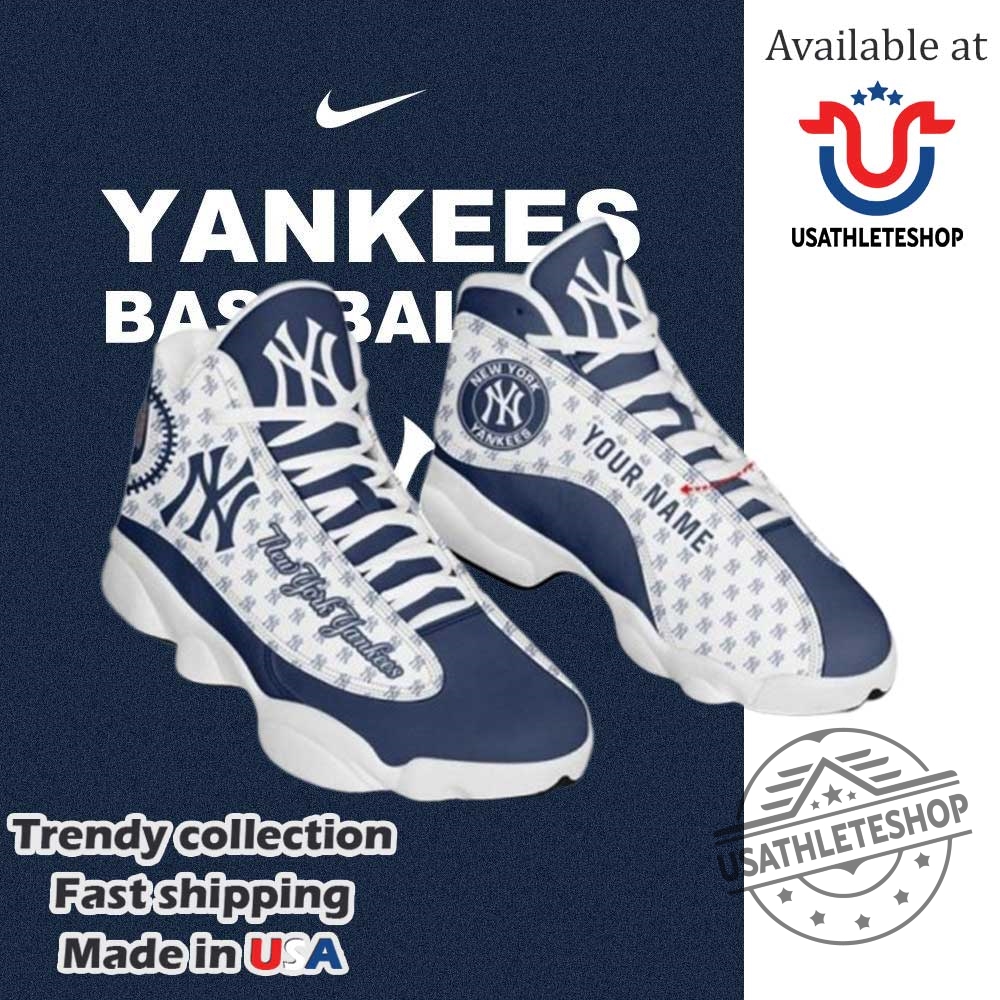 "Top 5 Vintage and Custom New York Yankees Sneakers for Fans" 5 New York Yankees Mlb Baseball Air Jordan 13 Sneaker Shoes