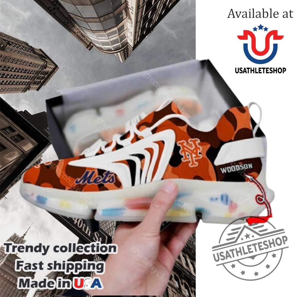 Custom New York Mets Camo Sneakers Personalized Name Sports Shoes With Colorful Sole 3 Custom New York Mets Camo Sneakers – Personalized Name Sports Shoes with Colorful Sole