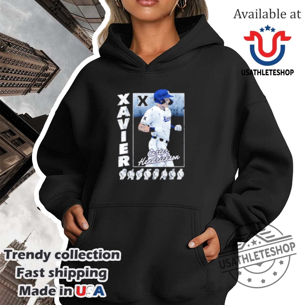 Carter Hendrickson Xavier Baseball Illustrated Shirt 4 Carter Hendrickson Xavier baseball Illustrated shirt