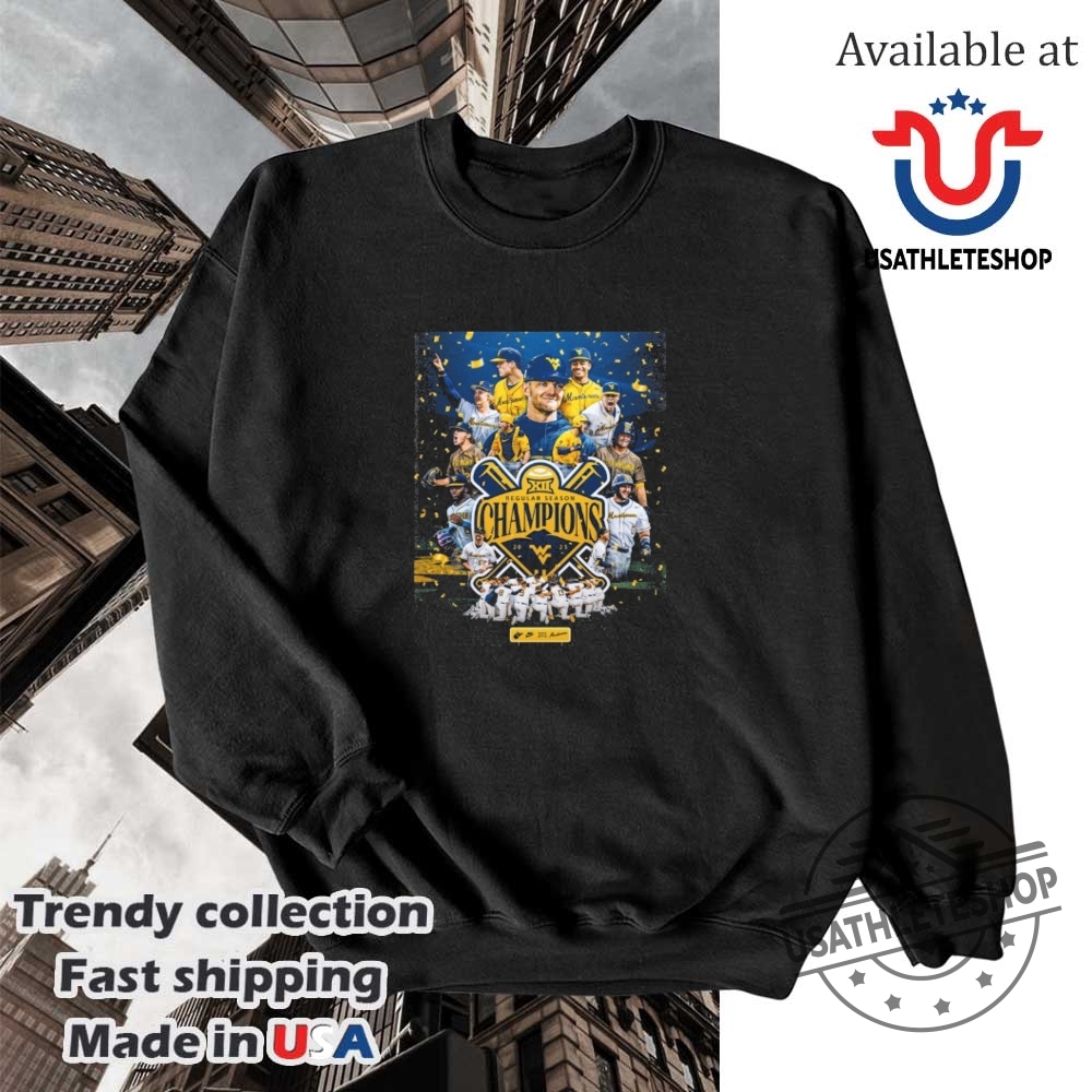 West Virginia Mountaineers 2025 Big 12 Regular Season Champions Shirt 5 West Virginia Mountaineers 2025 Big 12 Regular Season Champions Shirt