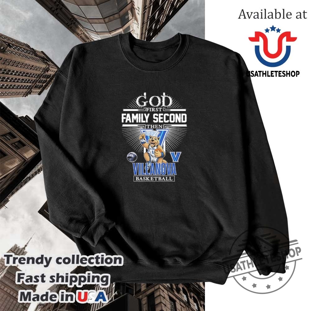 God First Family Second Then Villanova Wildcats Mens Basketball Shirt 5 God first family second then Villanova Wildcats men’s basketball shirt