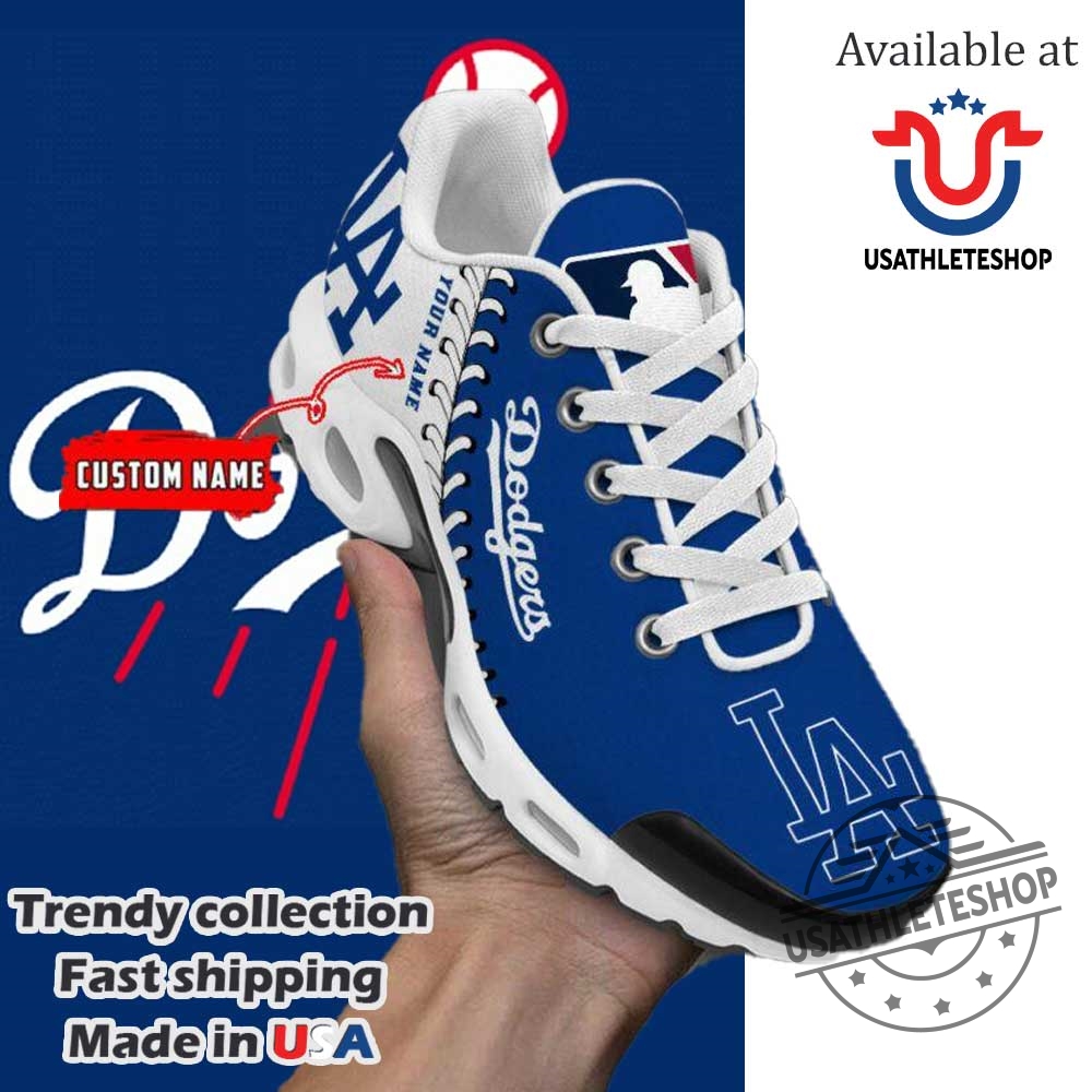 "Custom MLB Sneakers: Diamondbacks and Dodgers Personalized Shoe Collection" 5 Los Angeles Dodgers Mlb Personalized Air Max Plus Shoes