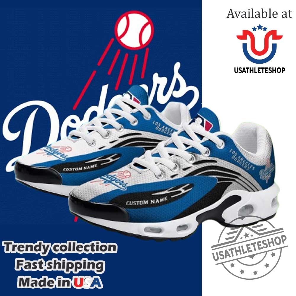 "Custom MLB Sneakers: Diamondbacks and Dodgers Personalized Shoe Collection" 7 Custom Los Angeles Dodgers Sneakers Personalized Baseball Fan Running Shoes