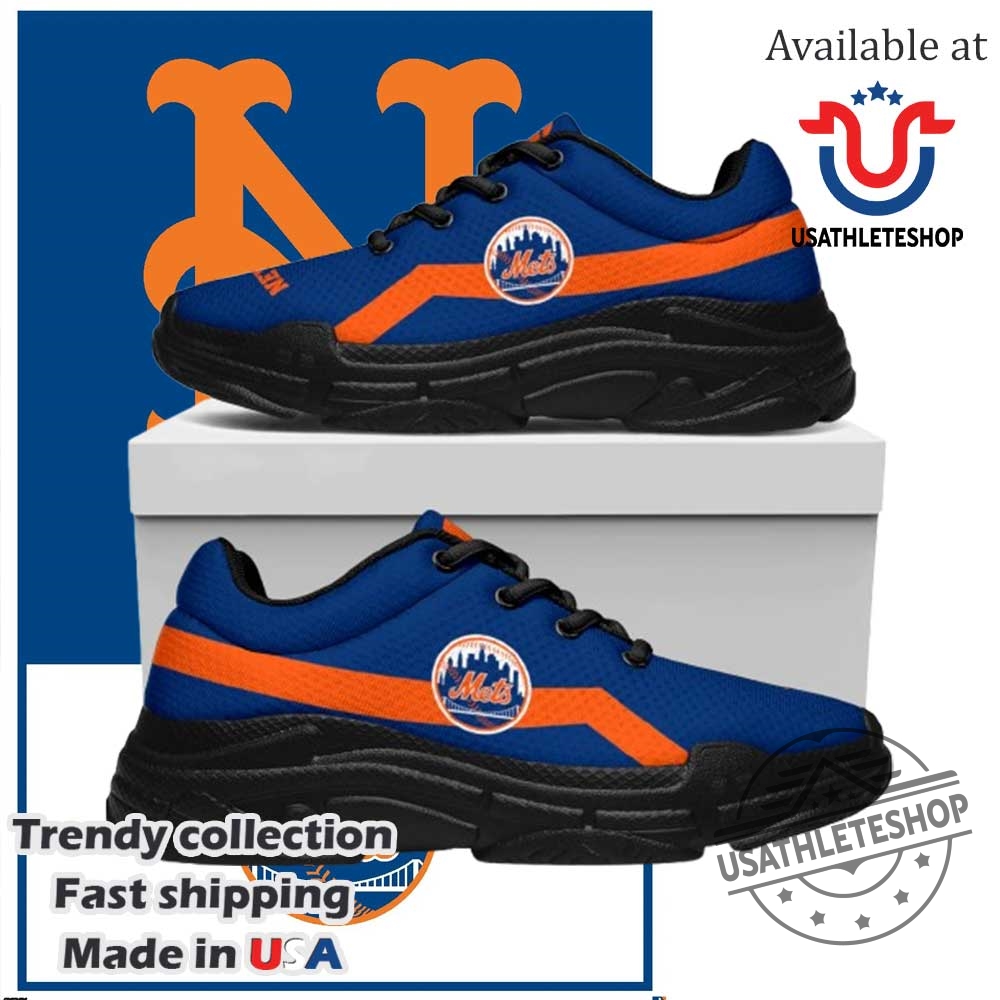 Edition Chunky Sneakers With Line New York Mets Shoes 6 Edition Chunky Sneakers With Line New York Mets Shoes