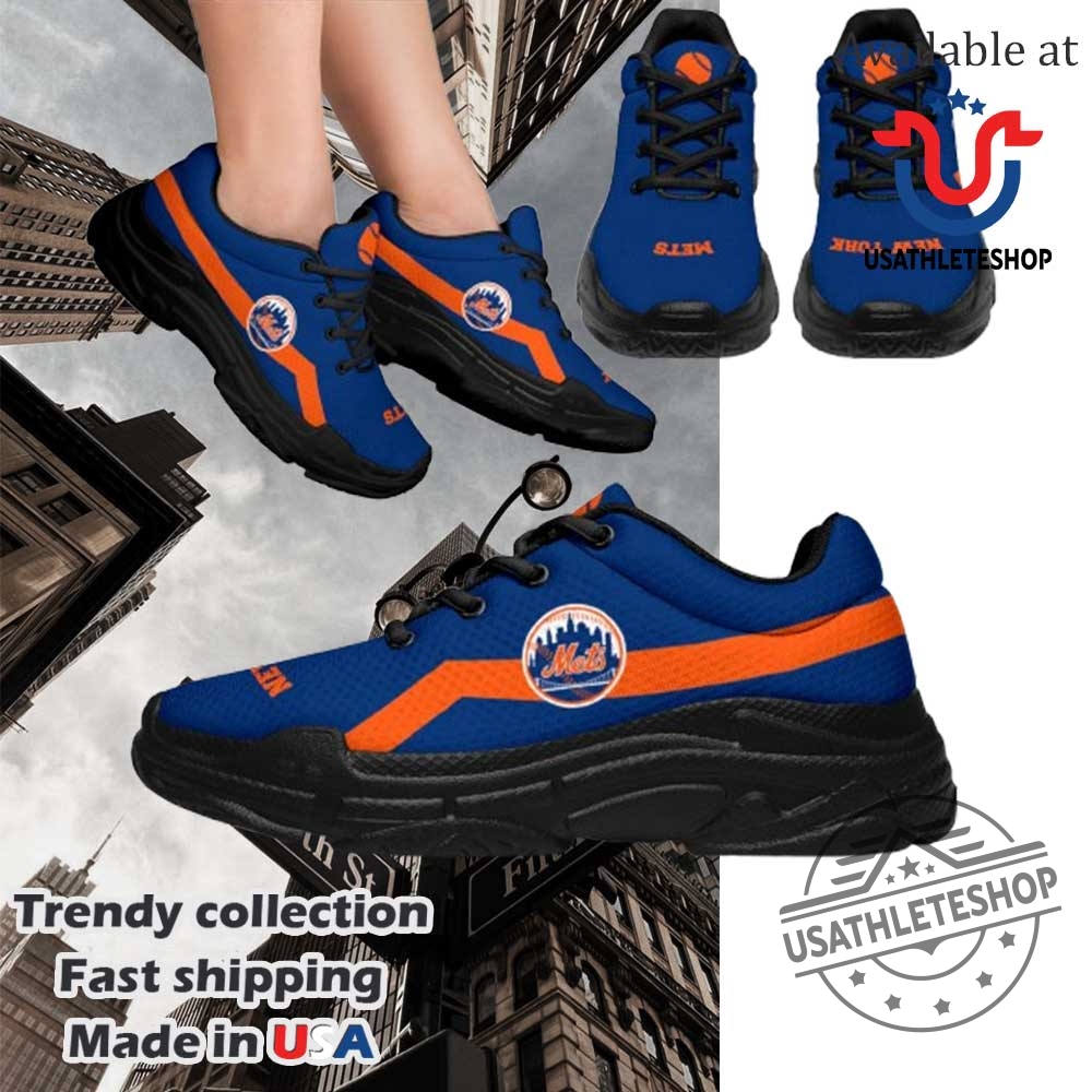 Edition Chunky Sneakers With Line New York Mets Shoes 9 Edition Chunky Sneakers With Line New York Mets Shoes