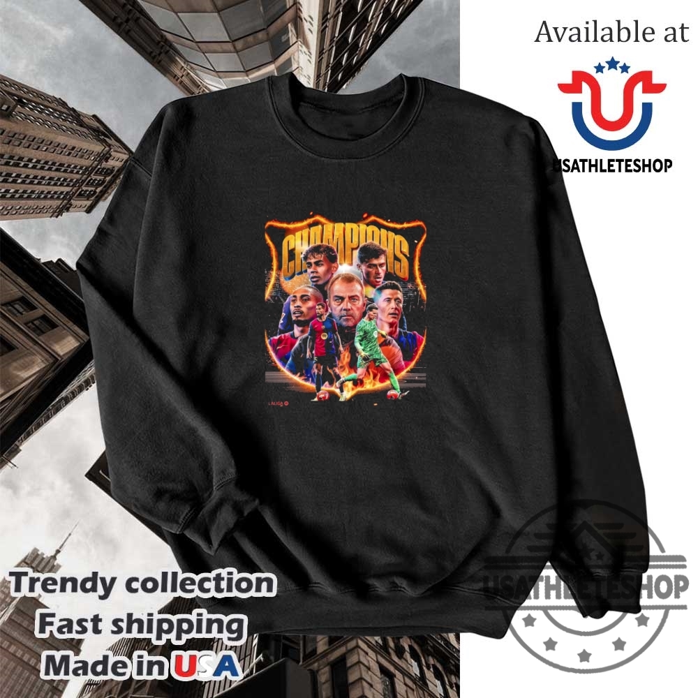 Barcelona Fc Won La Liga 2025 Championship Celebrates The Champions King Of La Liga Tshirt 5 Barcelona FC Won La Liga 2025 Championship Celebrates The Champions King Of La Liga T-Shirt