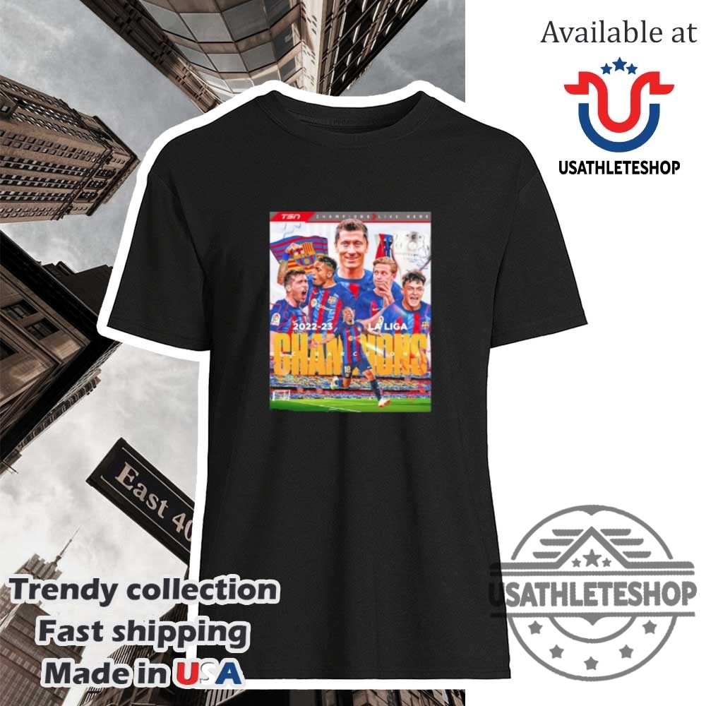 "Celebrate Barcelona's 2024-2025 La Liga Triumph with Exclusive Shirts" 9 Fc Barcelona 2023 La Liga Champions Shirt