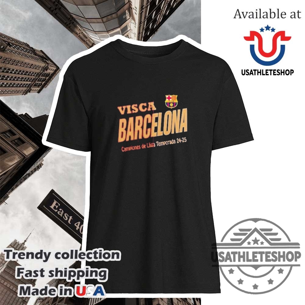 "Celebrate Barcelona's 2024-2025 La Liga Triumph with Exclusive Shirts" 12 Visca Fc Barcelona La Liga 2025 Champions Shirt