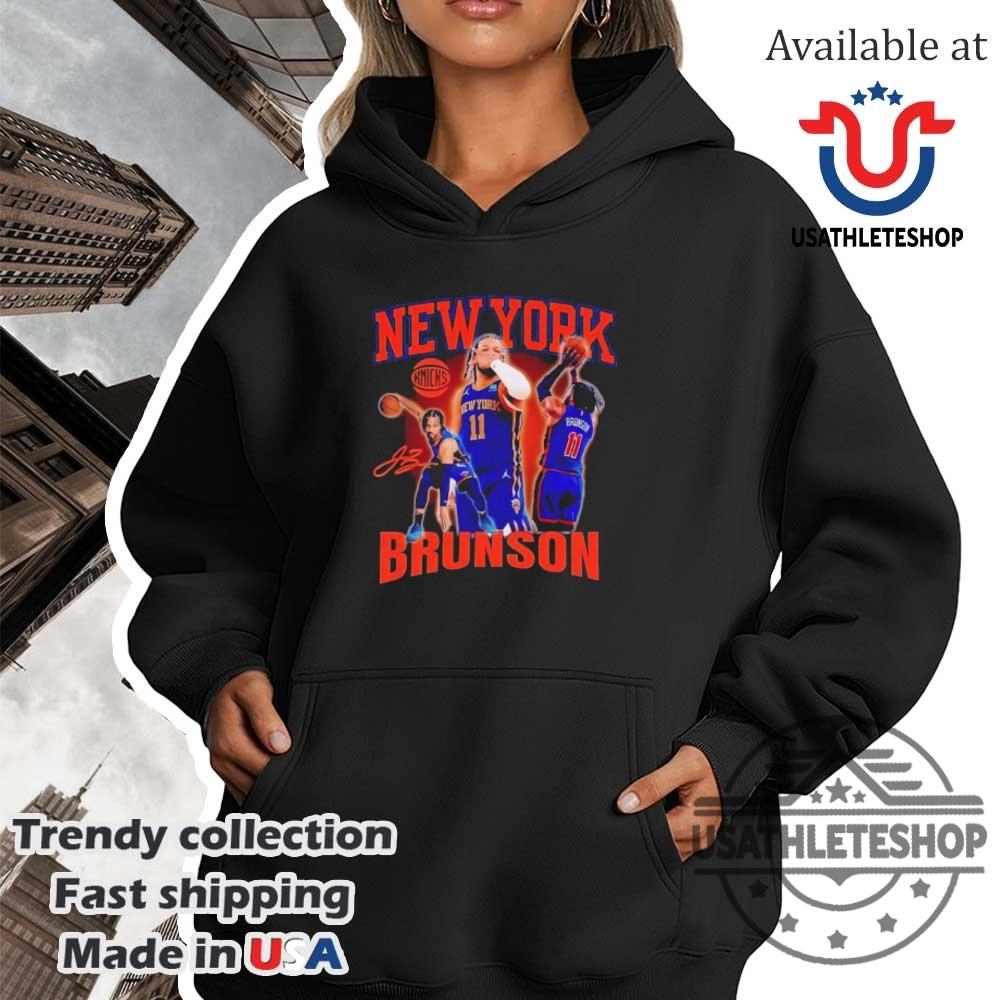 Jalen Brunson New York Knicks Graphic Signature Shirt 4 Jalen Brunson New York Knicks graphic signature shirt