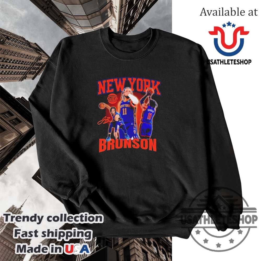 Jalen Brunson New York Knicks Graphic Signature Shirt 5 Jalen Brunson New York Knicks graphic signature shirt