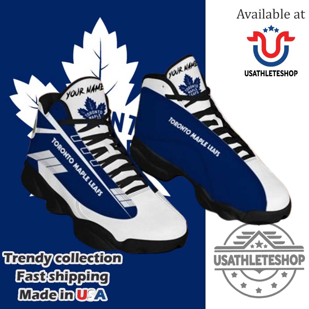 Nhl Toronto Maple Leafs Custom Name Air Jordan 13 Black Sole 3 NHL Toronto Maple Leafs Custom Name Air Jordan 13 Black Sole