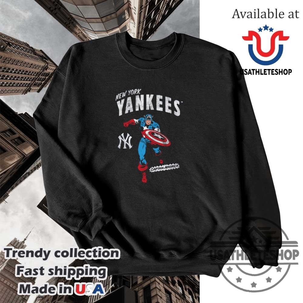 New York Yankees Navy Team Captain America Marvel Shirt 5 New York Yankees Navy Team Captain America Marvel Shirt