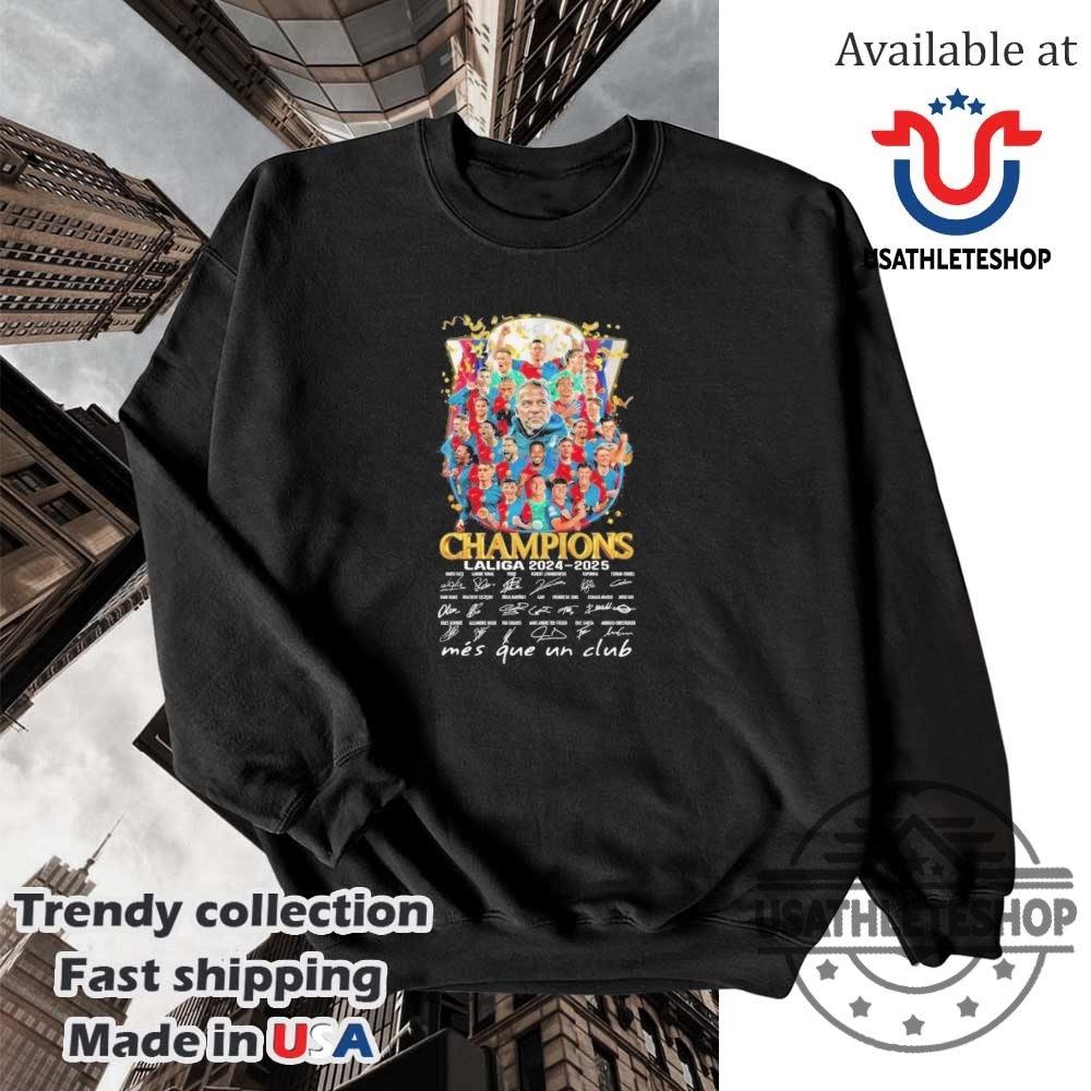 Barcelona Champions La Liga 20242025 Celebrating Time Shirt 5 Barcelona Champions La Liga 2024-2025 Celebrating Time Shirt