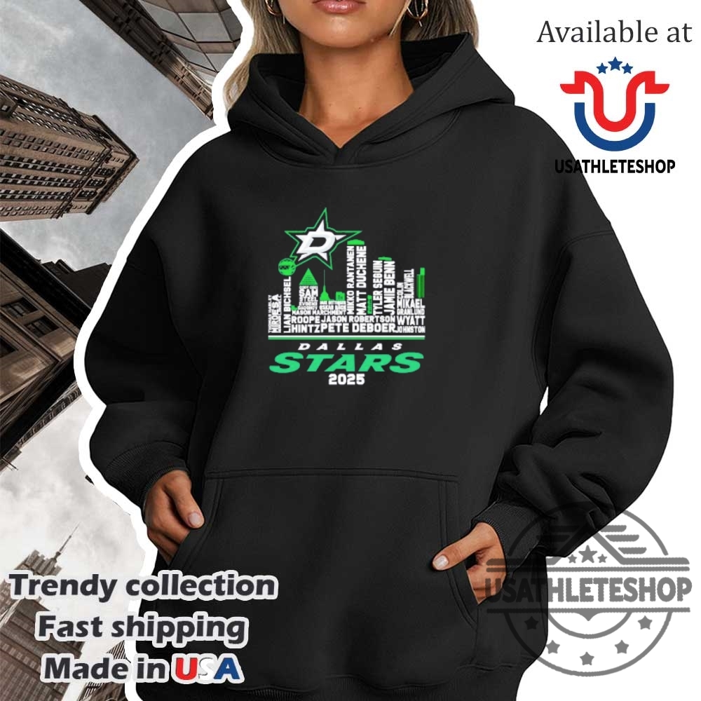 Dallas Stars 2025 Logo City Names Shirt 4 Dallas Stars 2025 logo city names shirt