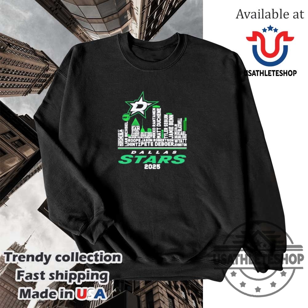 Dallas Stars 2025 Logo City Names Shirt 5 Dallas Stars 2025 logo city names shirt