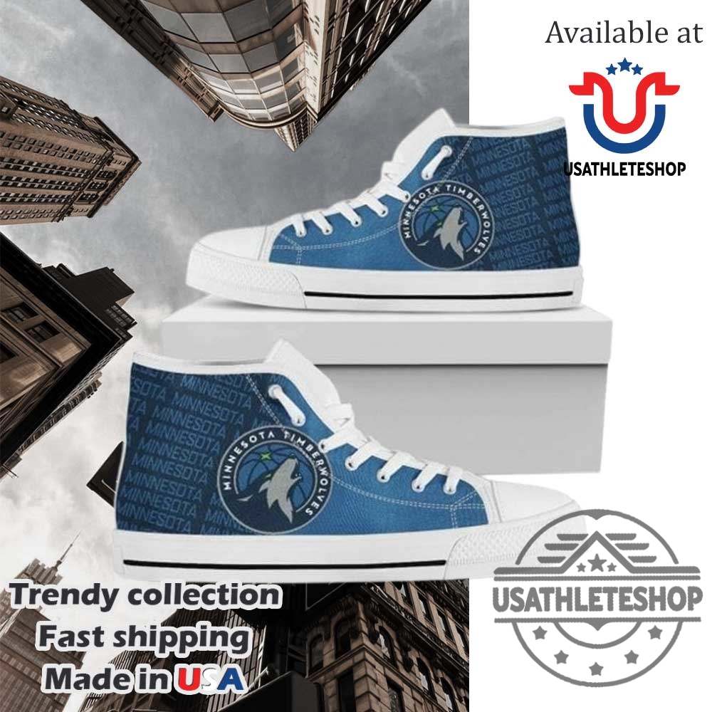 "Top NBA Fan Sneakers: Thunder and Timberwolves Custom Shoe Trends" 8 Minnesota Timberwolves High Top Shoes White Sole Custom Nba Sneakers