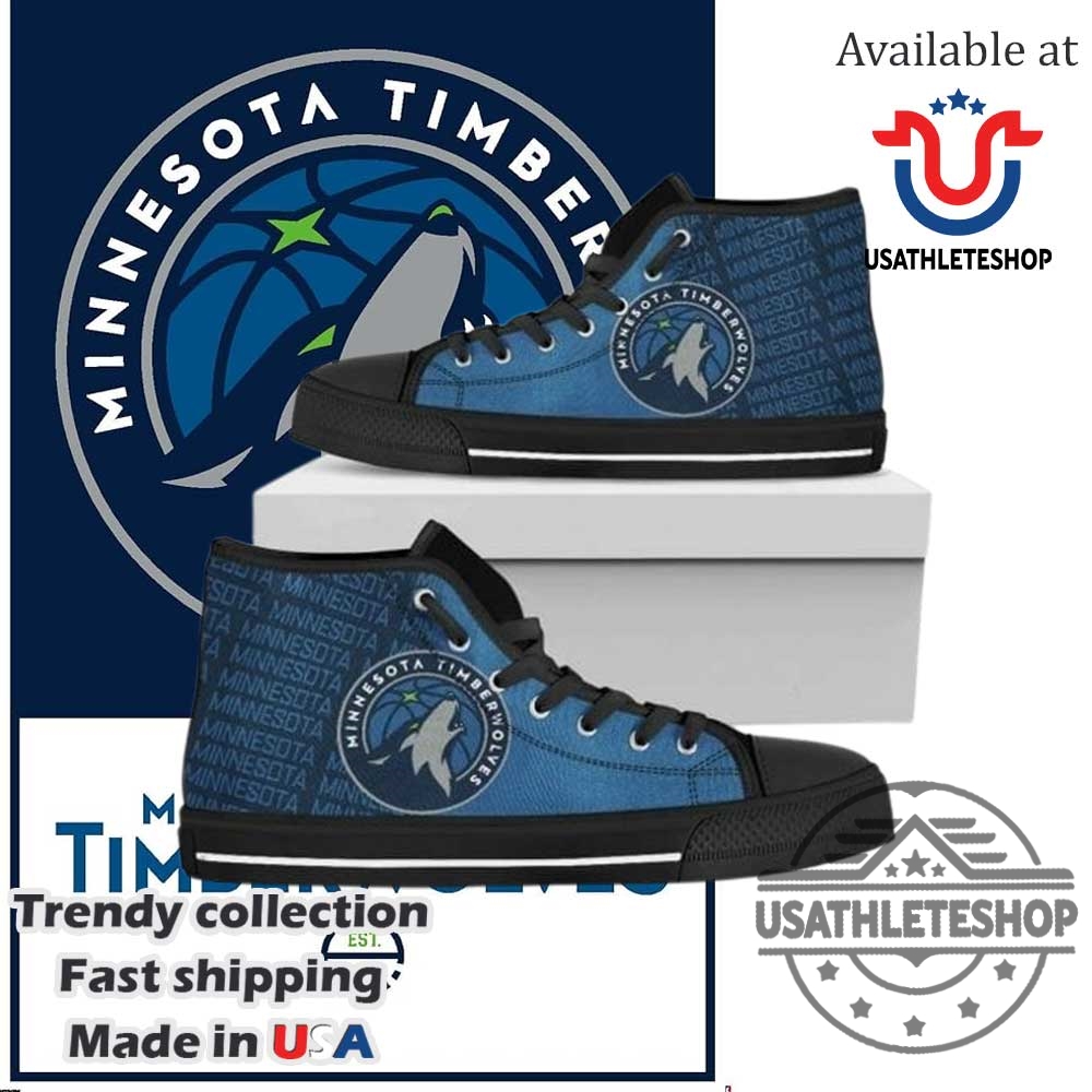 Minnesota Timberwolves High Top Shoes Black Sole Basketball Fan Footwear 3 Minnesota Timberwolves High Top Shoes – Black Sole Basketball Fan Footwear