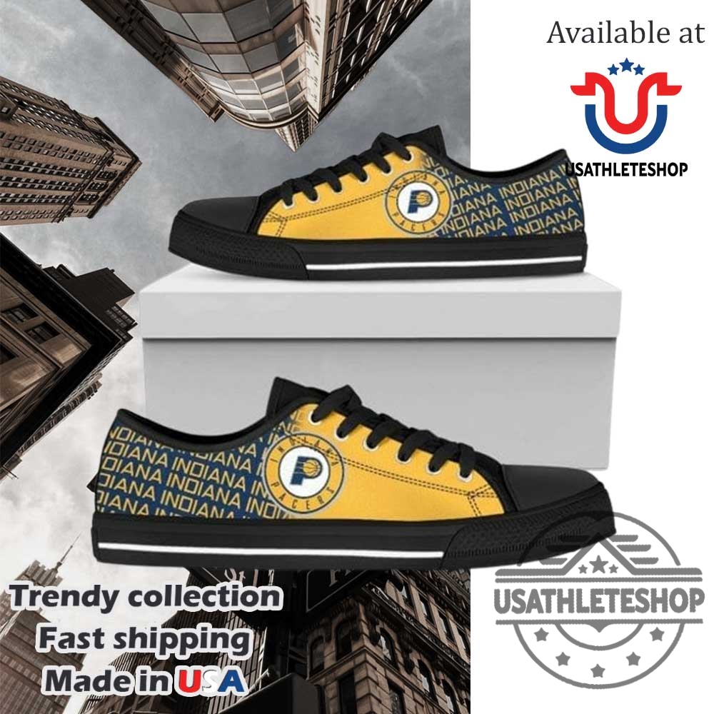 Indiana Pacers Low Top Shoes Black Sole Casual Fan Nba Sneakers
