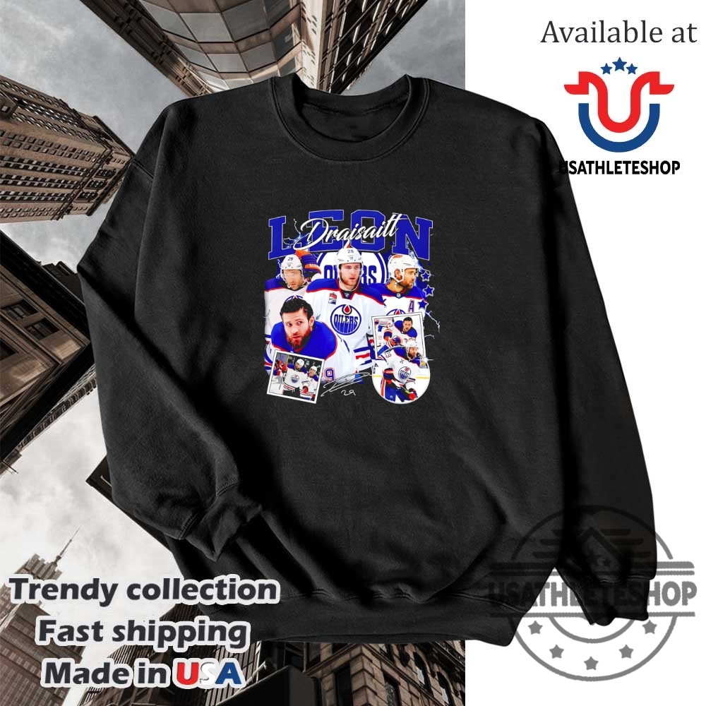 Leon Draisaitl Edmonton Oilers Ice Hockey American Professional Hockey Championship Signature Tshirt 5 Leon Draisaitl Edmonton Oilers ice hockey American professional hockey Championship signature T-shirt