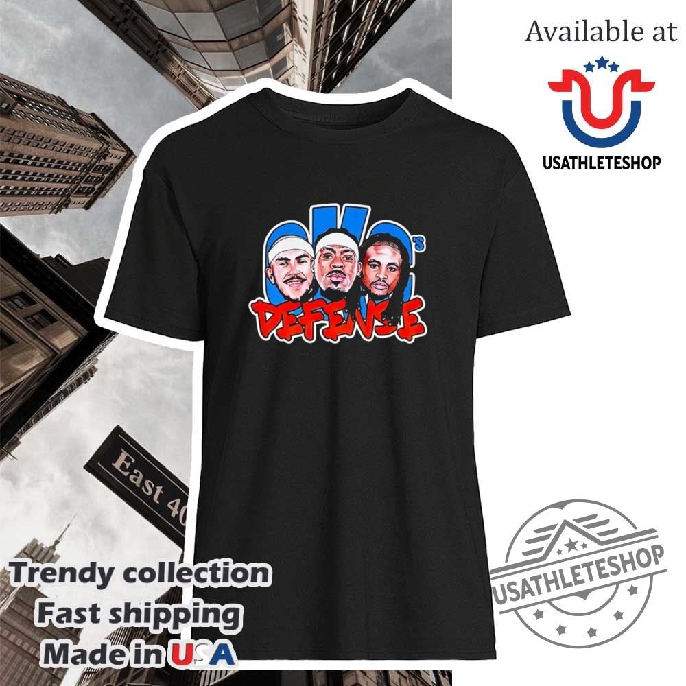 "Shop 2025 Oklahoma City Thunder and Knicks NBA Playoffs T-Shirts" 3 Okc Got Defense Big Head Oklahoma City Thunder Basketball Shirt