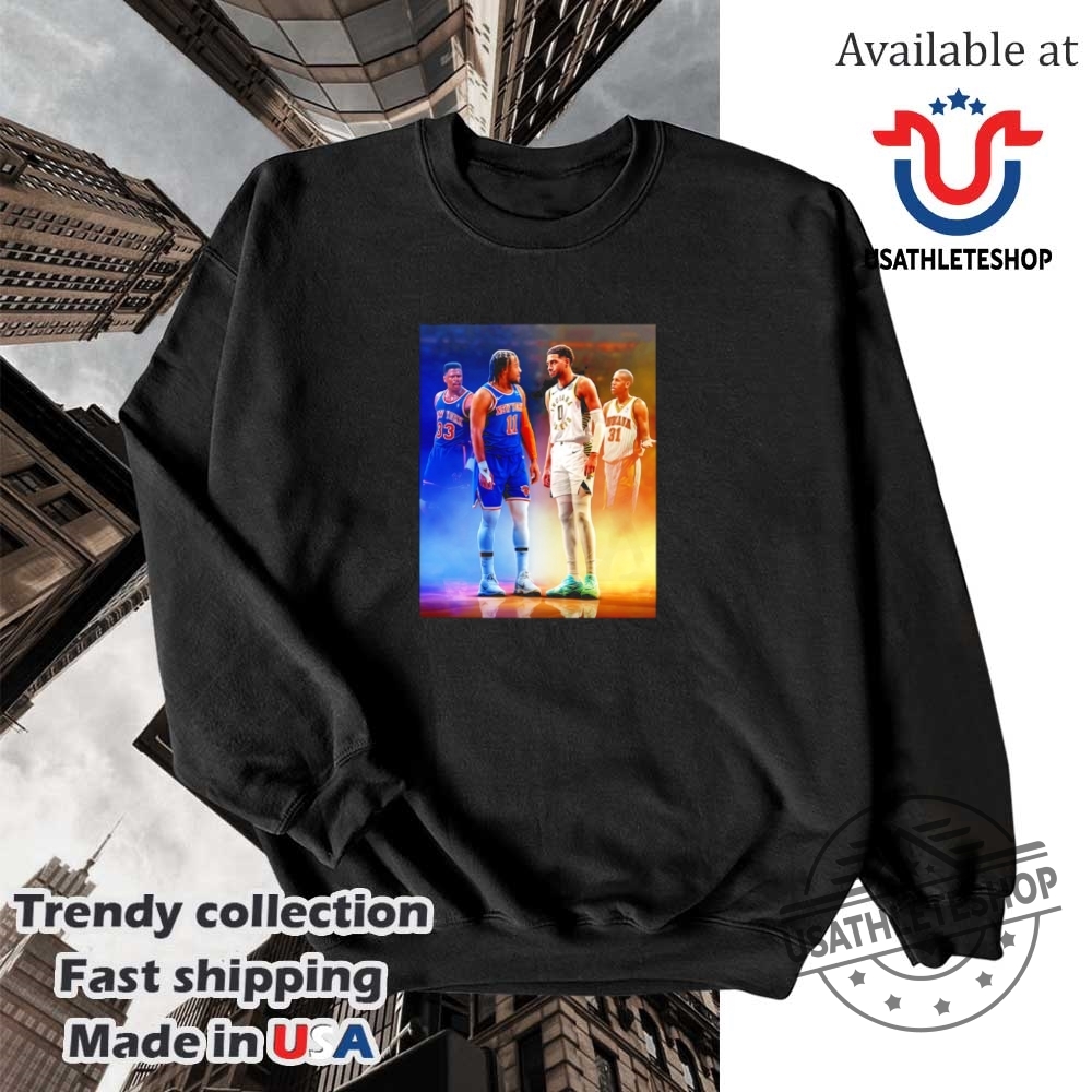Kevin Pritchard Pacers Vs Jalen Brunson Knicks 2025 Eastern Conference Finals Shirt 5 Kevin Pritchard Pacers vs Jalen Brunson Knicks 2025 Eastern Conference Finals shirt
