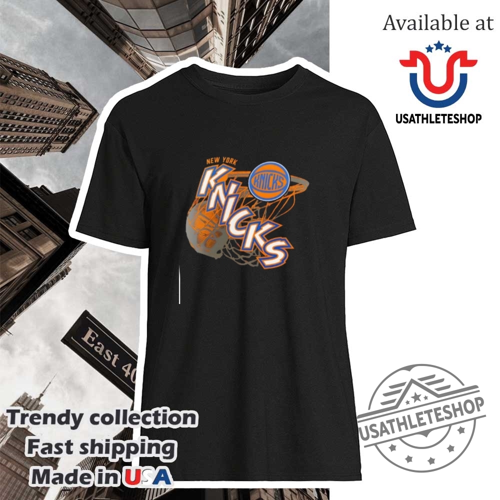 "Shop 2025 Oklahoma City Thunder and Knicks NBA Playoffs T-Shirts" 16 New York Knicks Earnest Passion Shirt