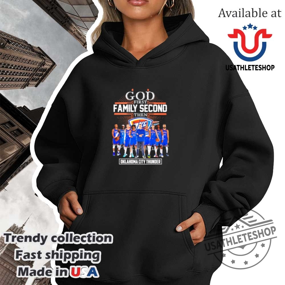 God First Family Second Then Oklahoma City Thunder Players Signatures Shirt 4 God first family second then Oklahoma City Thunder players signatures shirt