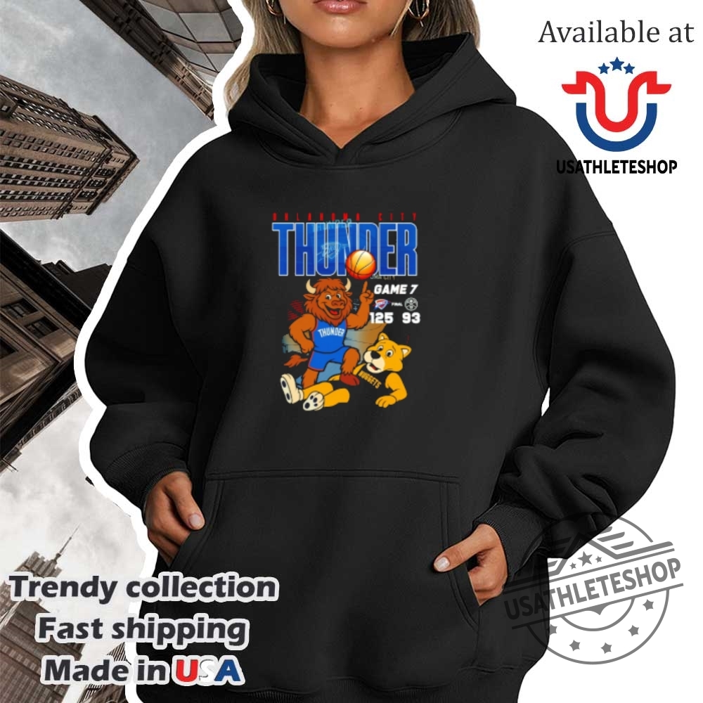 Oklahoma City Thunder Beat Denver Nuggets In Game 7 Mascots Shirt 4 Oklahoma City Thunder beat Denver Nuggets in game 7 mascots shirt