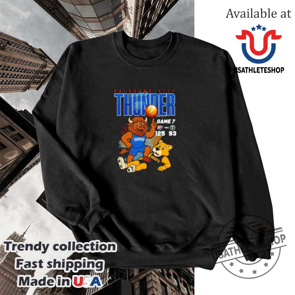 Oklahoma City Thunder Beat Denver Nuggets In Game 7 Mascots Shirt 5 Oklahoma City Thunder beat Denver Nuggets in game 7 mascots shirt